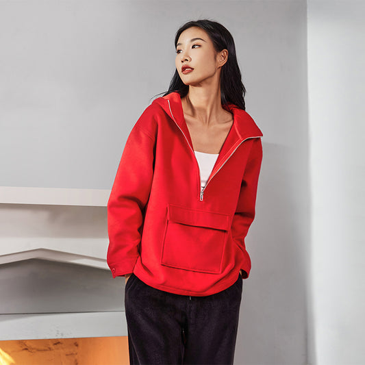 La Nikar Half-Zip Padded Fitness Sweatshirt