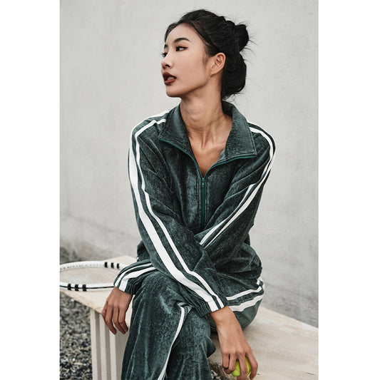 La Nikar Padded Fitness Sports Jacket Pants Casual Suit