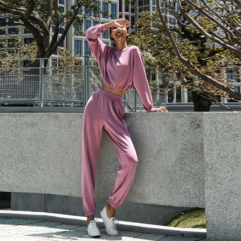 La Nikar Loose Hooded Sports Sweatshirt New Yoga Set