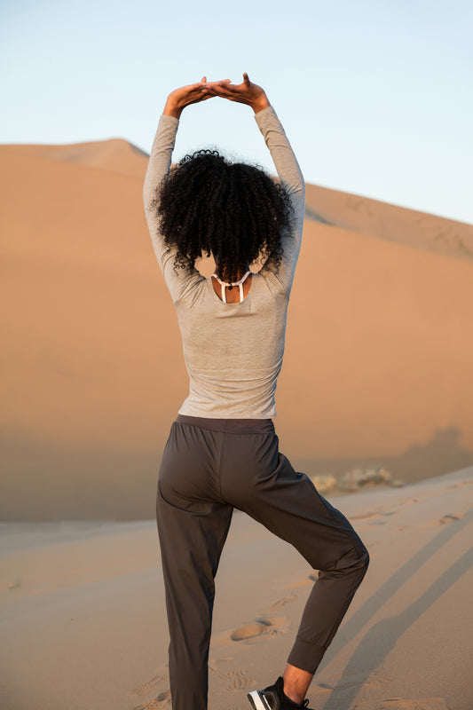 S0328 Waist Cinching L/S Top