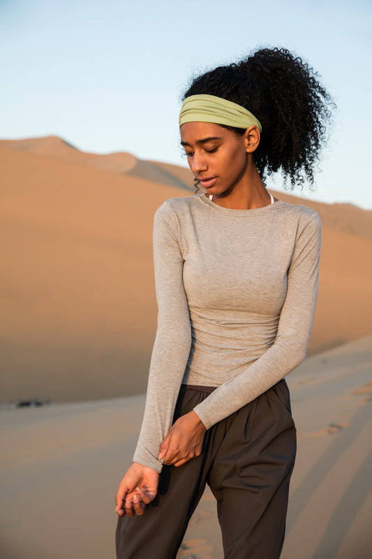 S0328 Waist Cinching L/S Top