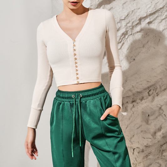 La Nikar single-breasted short sports T-shirt