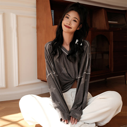 La Nikar loose V-neck sweatshirt