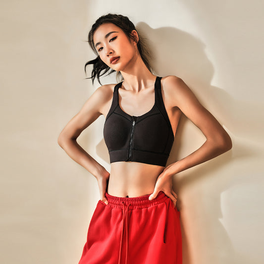 La Nikar Front Zipper Running Professional Fitness Sports Underwear - Anti-Shock Anti-Sag