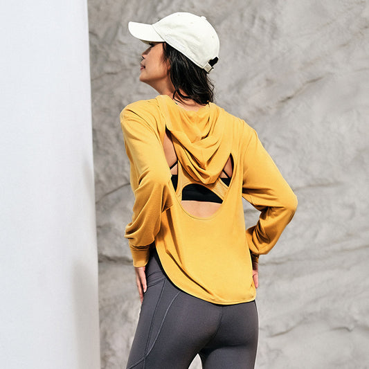 La Nikar hooded backless sports T-shirt