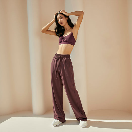 La Nikar Sport Pants - High Waist Draped Wide Leg Pants