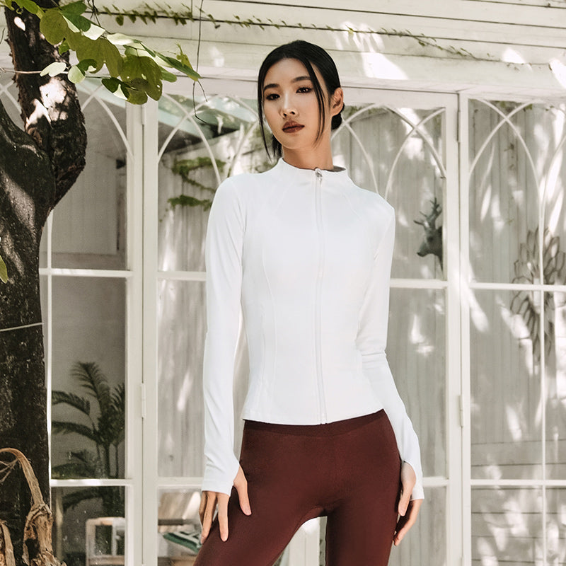 La Nikar Short Top Standing Collar Slimming Yoga Wear