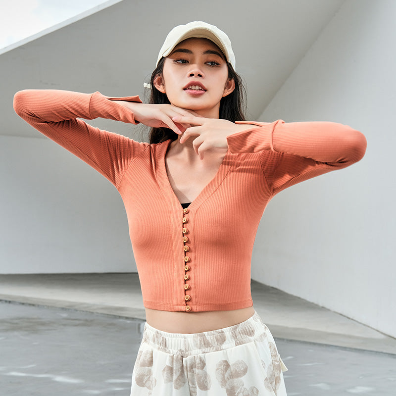 La Nikar single-breasted short sports T-shirt