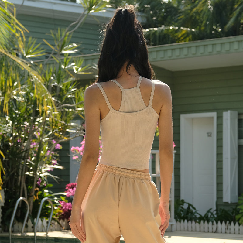 La Nikar Fake Two Piece Camisole Sports Vest - With Chest Pads