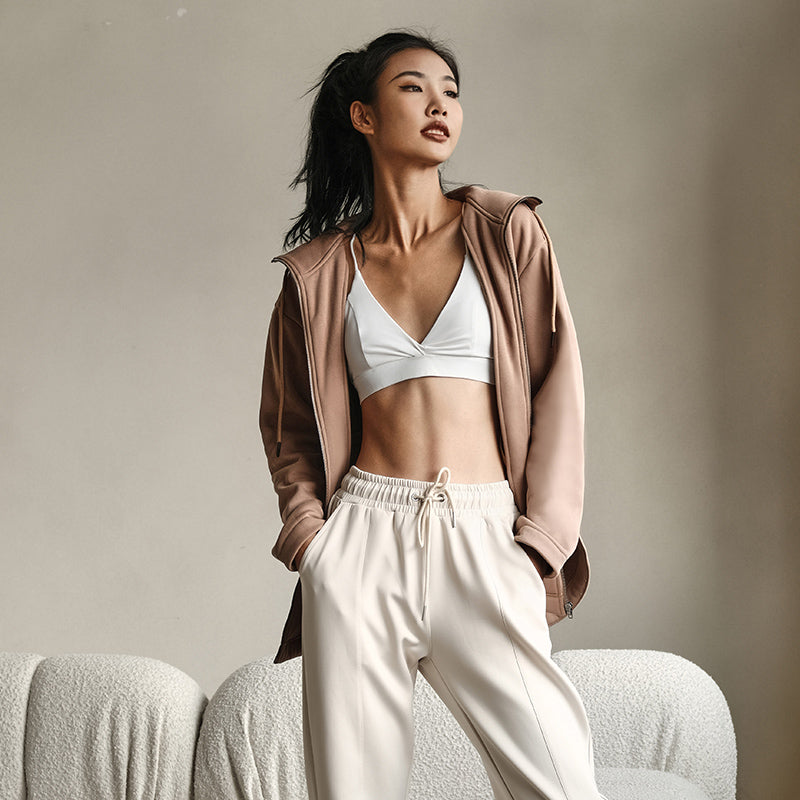 La Nikar Fleece & Padded Hooded Cardigan Track Jacket