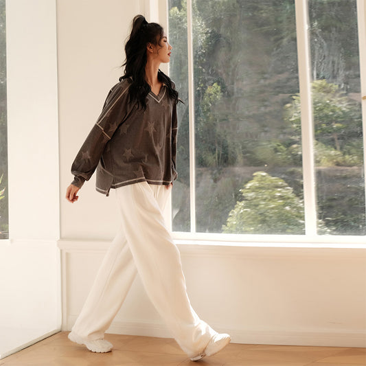 La Nikar loose V-neck sweatshirt