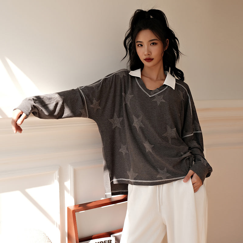 La Nikar loose V-neck sweatshirt