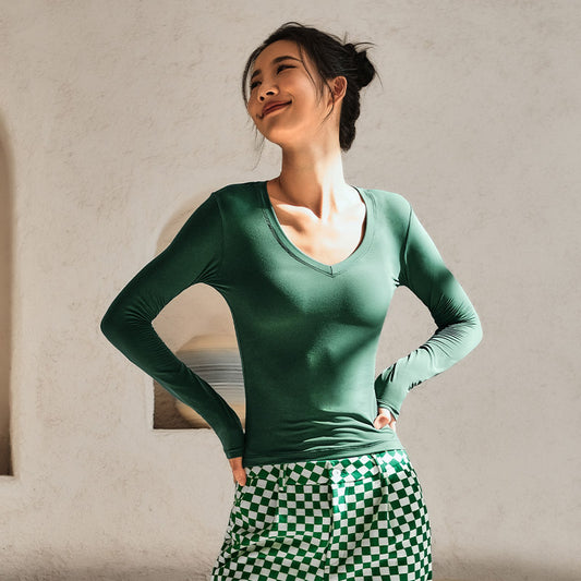 Lanikar yoga clothes - women's fall and winter tight sports tops