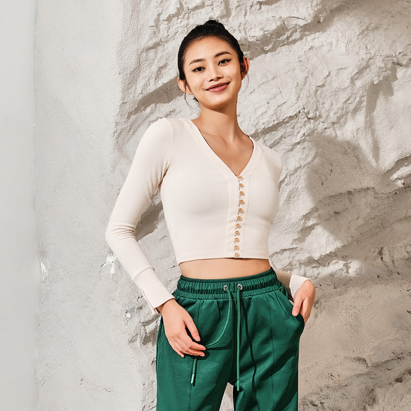 La Nikar single-breasted short sports T-shirt