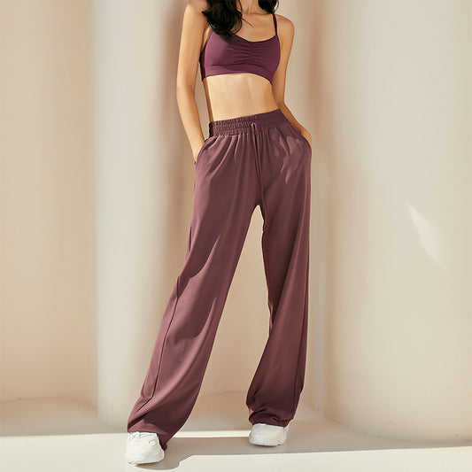 La Nikar Sport Pants - High Waist Draped Wide Leg Pants