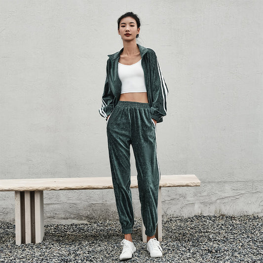 La Nikar Padded Fitness Sports Jacket Pants Casual Suit