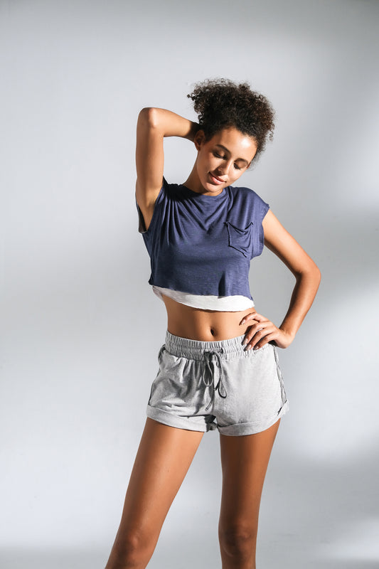 S0231 Loose Lounge Crop Top