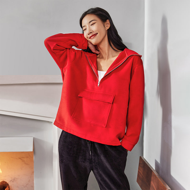 La Nikar Half-Zip Padded Fitness Sweatshirt