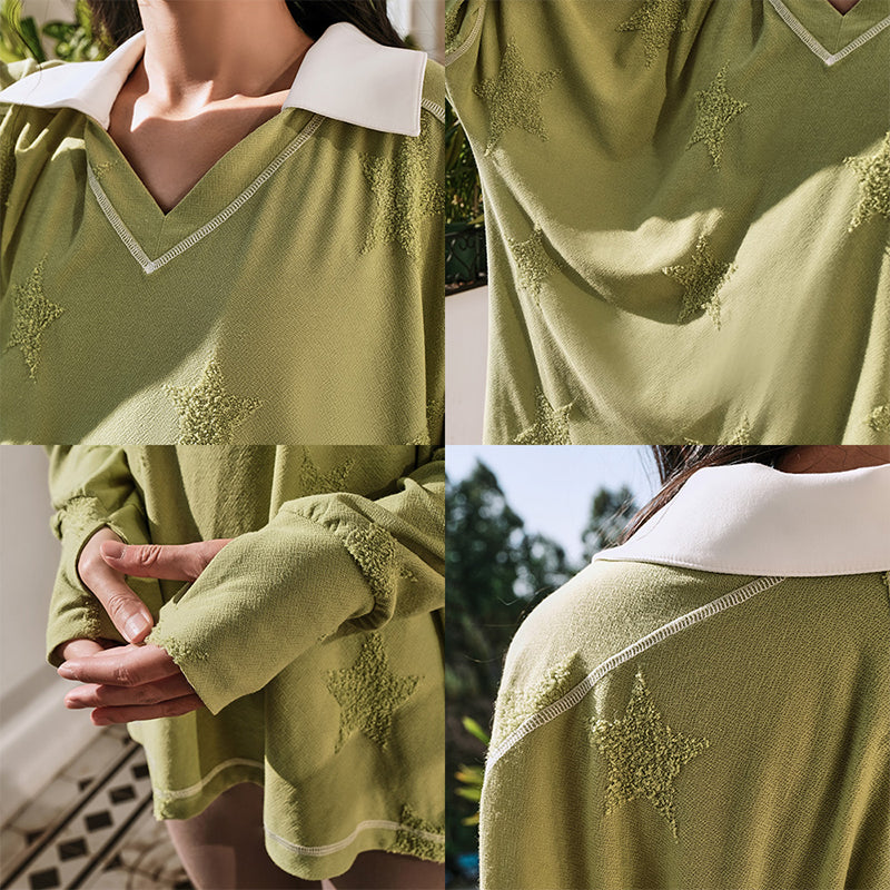 La Nikar loose V-neck sweatshirt