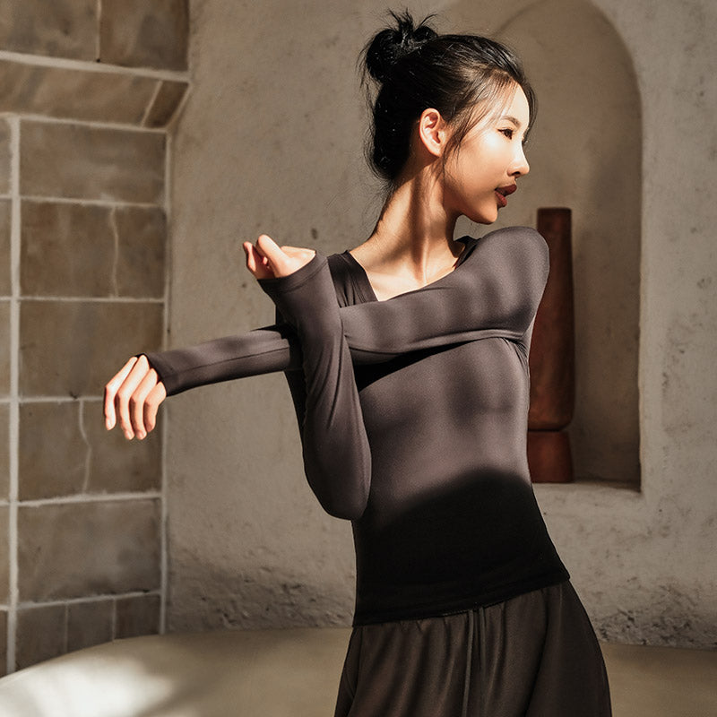 Lanikar yoga clothes - women's fall and winter tight sports tops