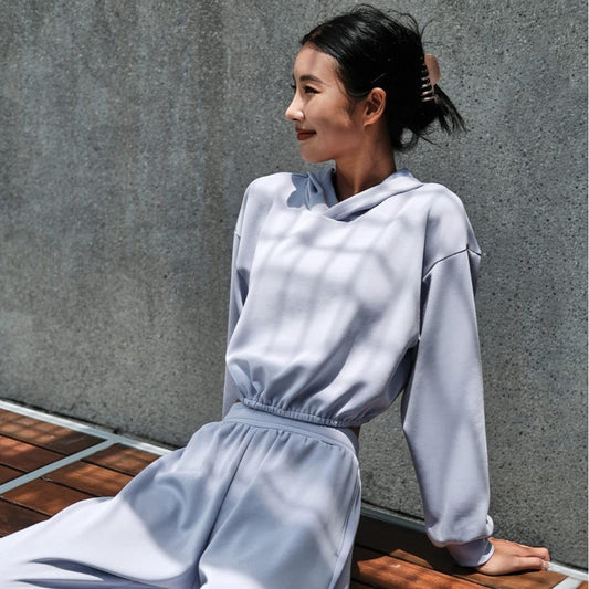 La Nikar Loose Hooded Sports Sweatshirt New Yoga Set