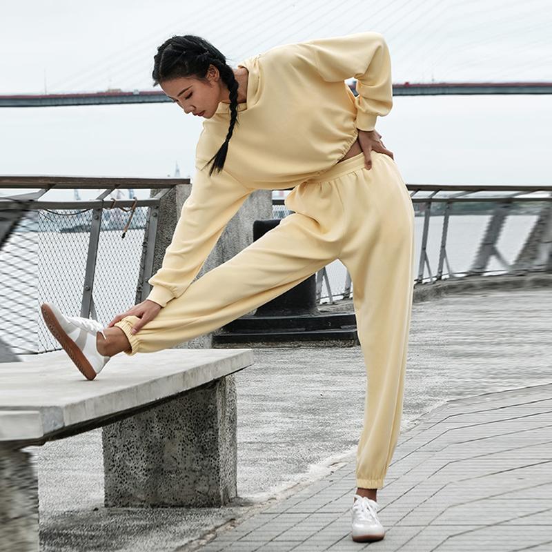 La Nikar Loose Hooded Sports Sweatshirt New Yoga Set