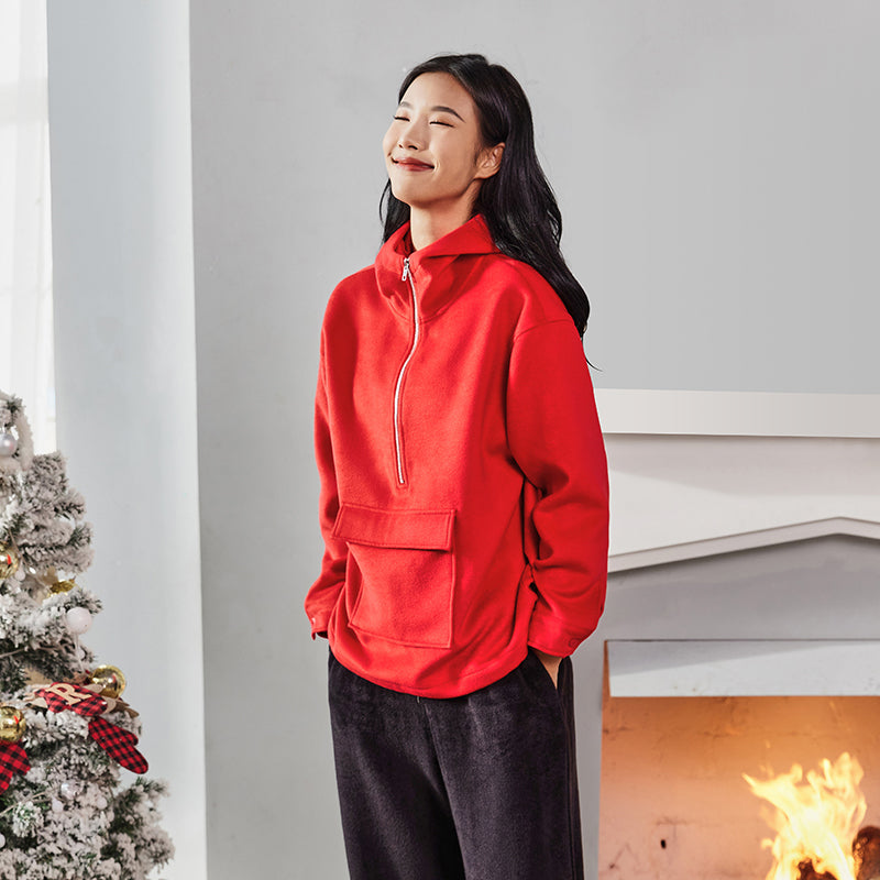 La Nikar Half-Zip Padded Fitness Sweatshirt