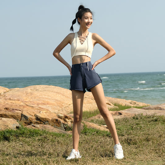 La Nikar women's shorts - loose wide legged pants casual outside, wear thin breathable fitness pants