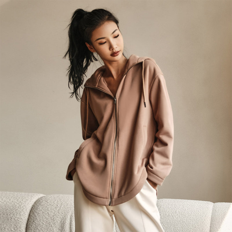 La Nikar Fleece & Padded Hooded Cardigan Track Jacket