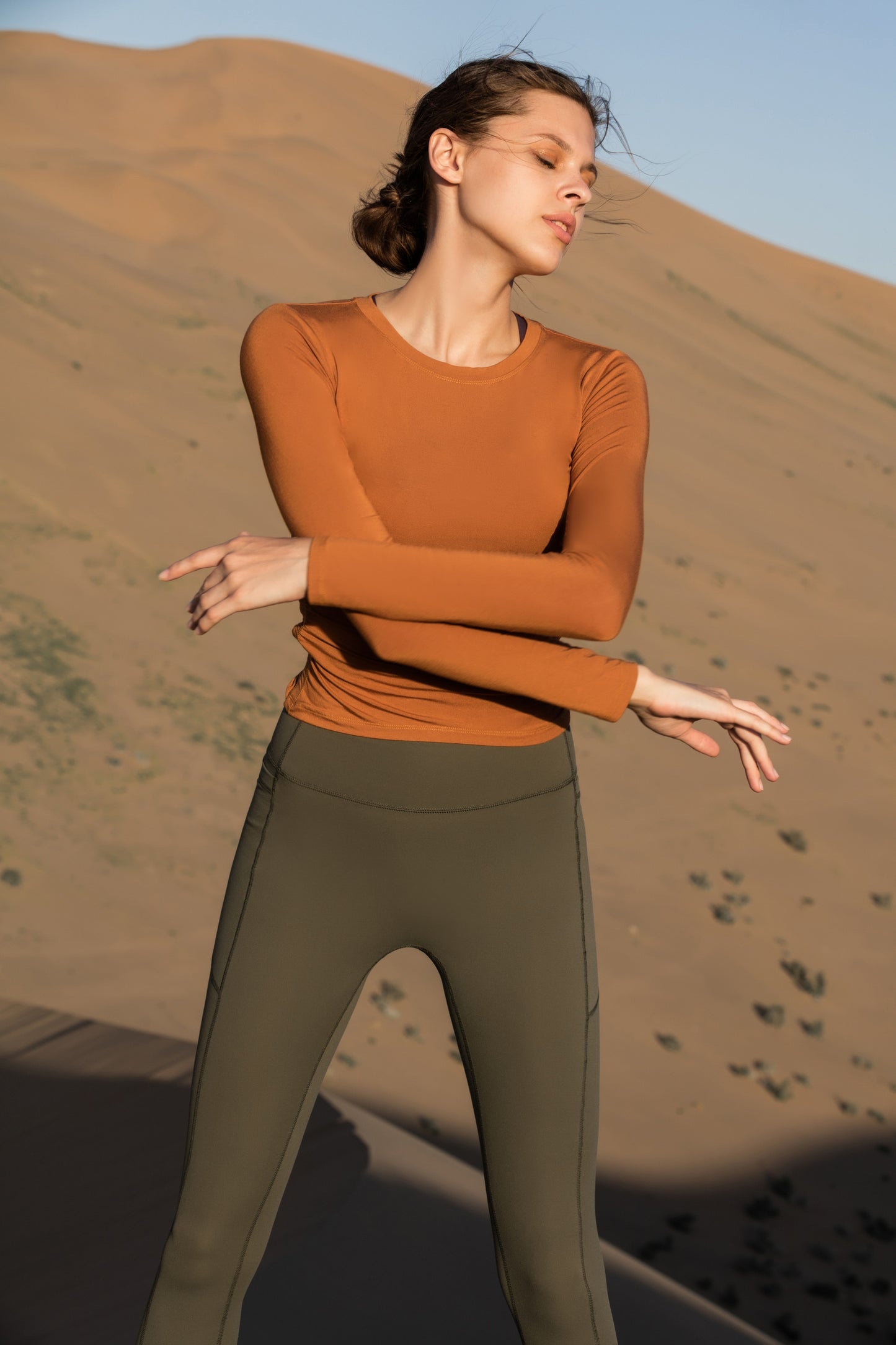 S0328 Waist Cinching L/S Top