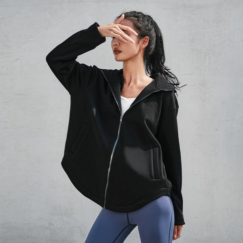 La Nikar Fleece & Padded Hooded Cardigan Track Jacket