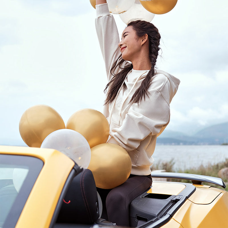 La Nikar Women's Autumn/Winter Warm Long Sleeve High Neck Loose Hooded Gym Top