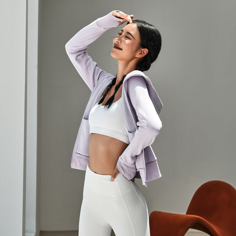 La Nikar sun silk sports jacket - long-sleeved warm thickened fitness yoga clothing