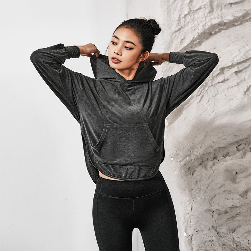 La Nikar hooded backless sports T-shirt