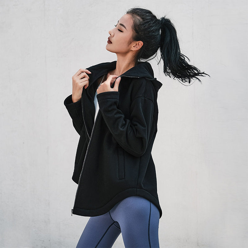 La Nikar Fleece & Padded Hooded Cardigan Track Jacket