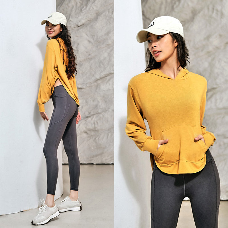 La Nikar hooded backless sports T-shirt