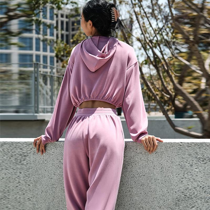 La Nikar Loose Hooded Sports Sweatshirt New Yoga Set